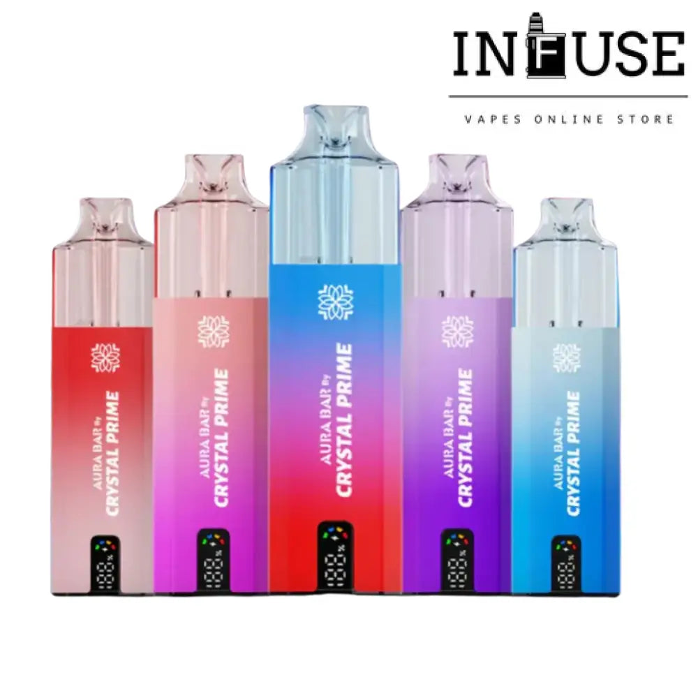 Box Of 10 Aura Bar Crystal Prime 10000 Puffs Wholesale Vape