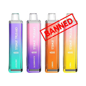 Box of 10 Crystal Jewels 4500 Puffs Disposable Vape
